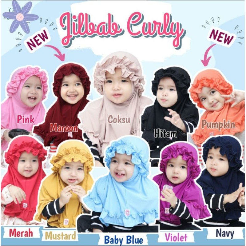 (bisa cod) jilbab curly original almahyra