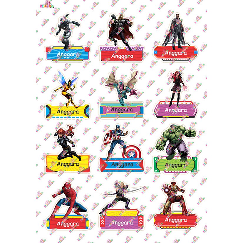

LABEL NAMA AVENGERS 48 STIKER - ANTI AIR/ROBEK/LUNTUR -4 Nama AV1L4