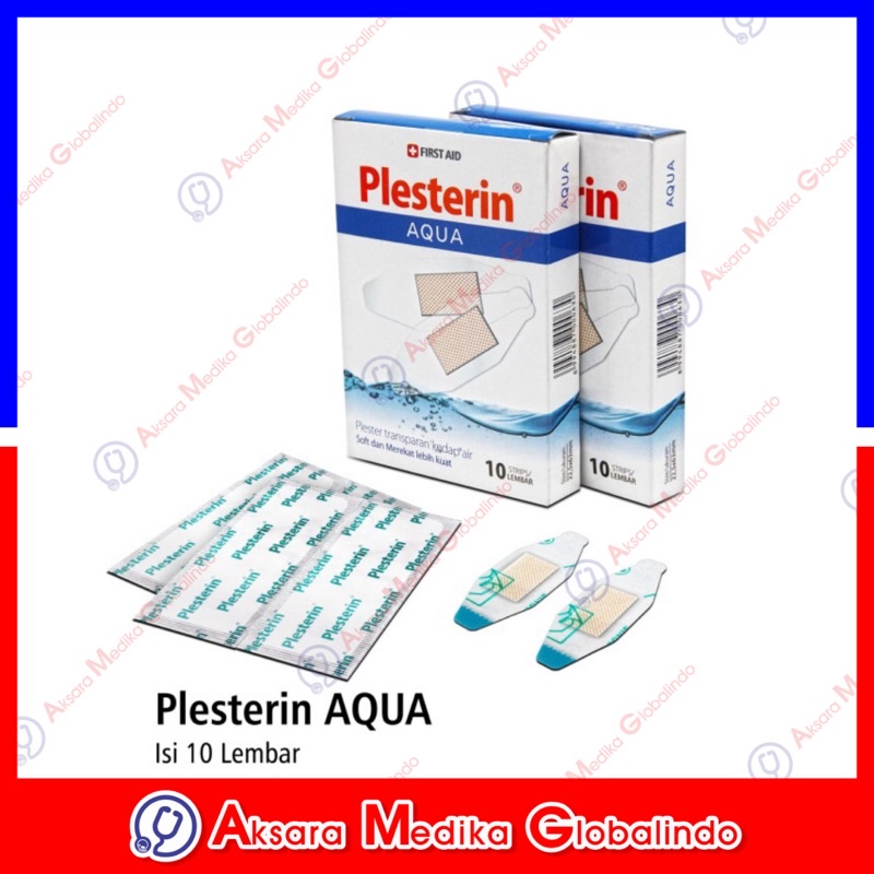 Plesterin Aqua Transparant Kedap Air Box isi 10pcs OneMed Plester Luka