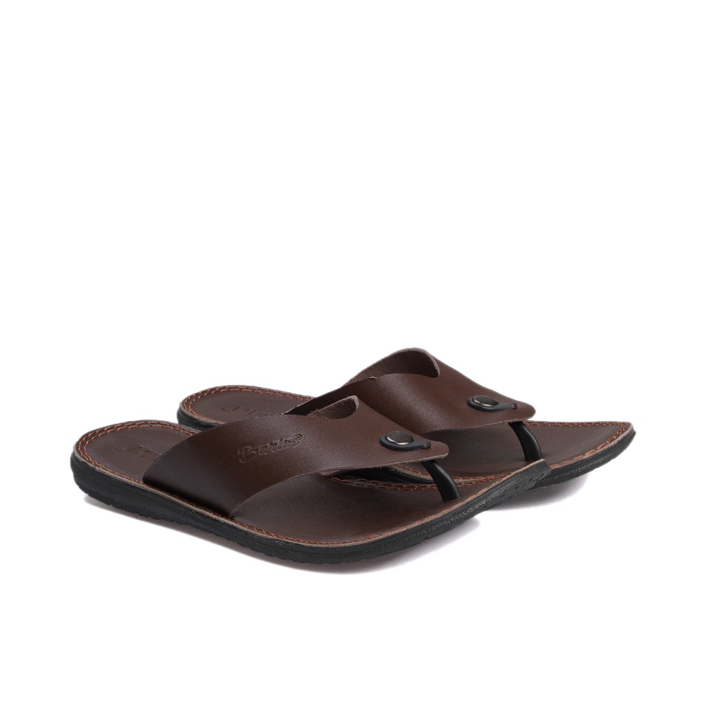 Sandal Japit Pria Full Kulit - Sendal Slop Barlin Original - SM07