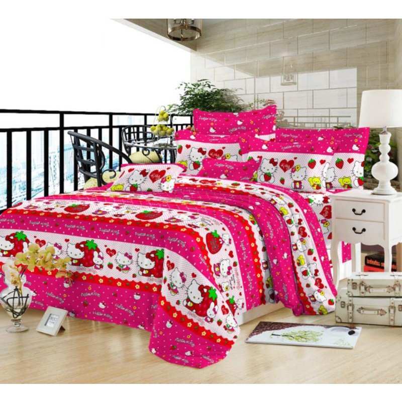 Sprei Karakter Motif Hello Kitty 160x200 180x200