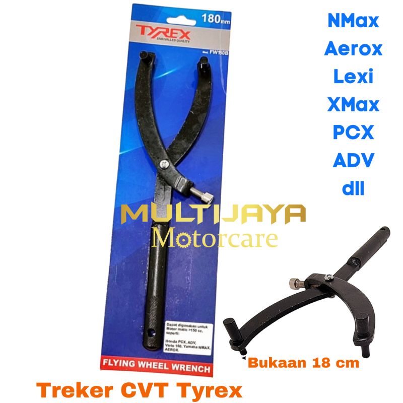 Tyrex Kunci Treker CVT Tahanan Kopling Matic Nmax Aerox Lexi ADV PCX Xmax Bukaan Lebar 18