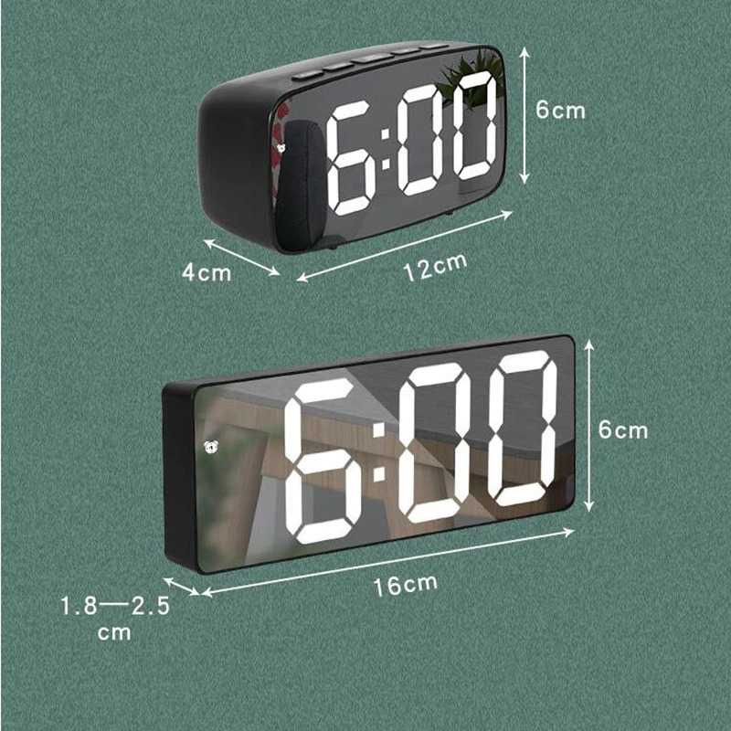 Jam Weker Alarm Digital + Temperature Voice Control