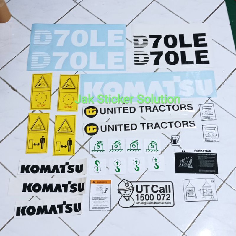 

Stiker Dozer Komatsu D70LE Sticker Alat Berat