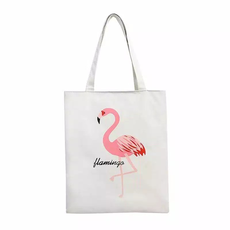 RR FLAMINGO - Tas Tote Bag Wanita Pakai Resleting