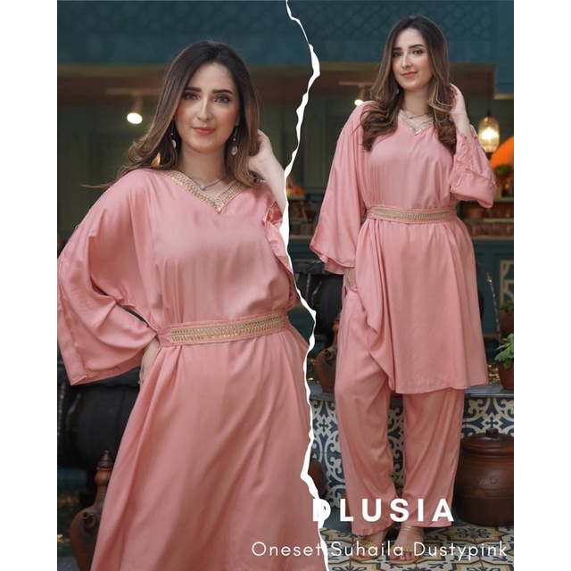 Daster Arab Dlusia SUHAILA Baju Setelan Rayon Big Size Jumbo