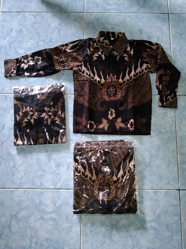 Batik Couple Ayah Dan Anak Laki Laki Lengan Panjang  Modern