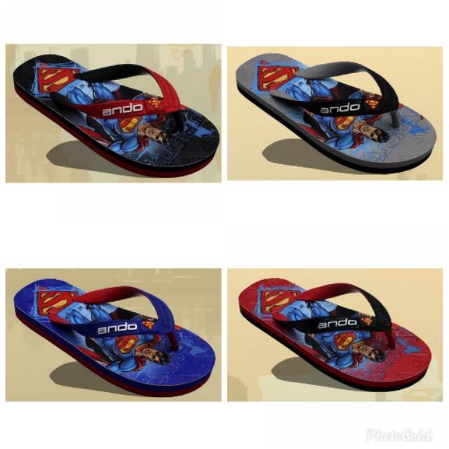Sandal ando anak spm 310/sandal anak ando superman karakter