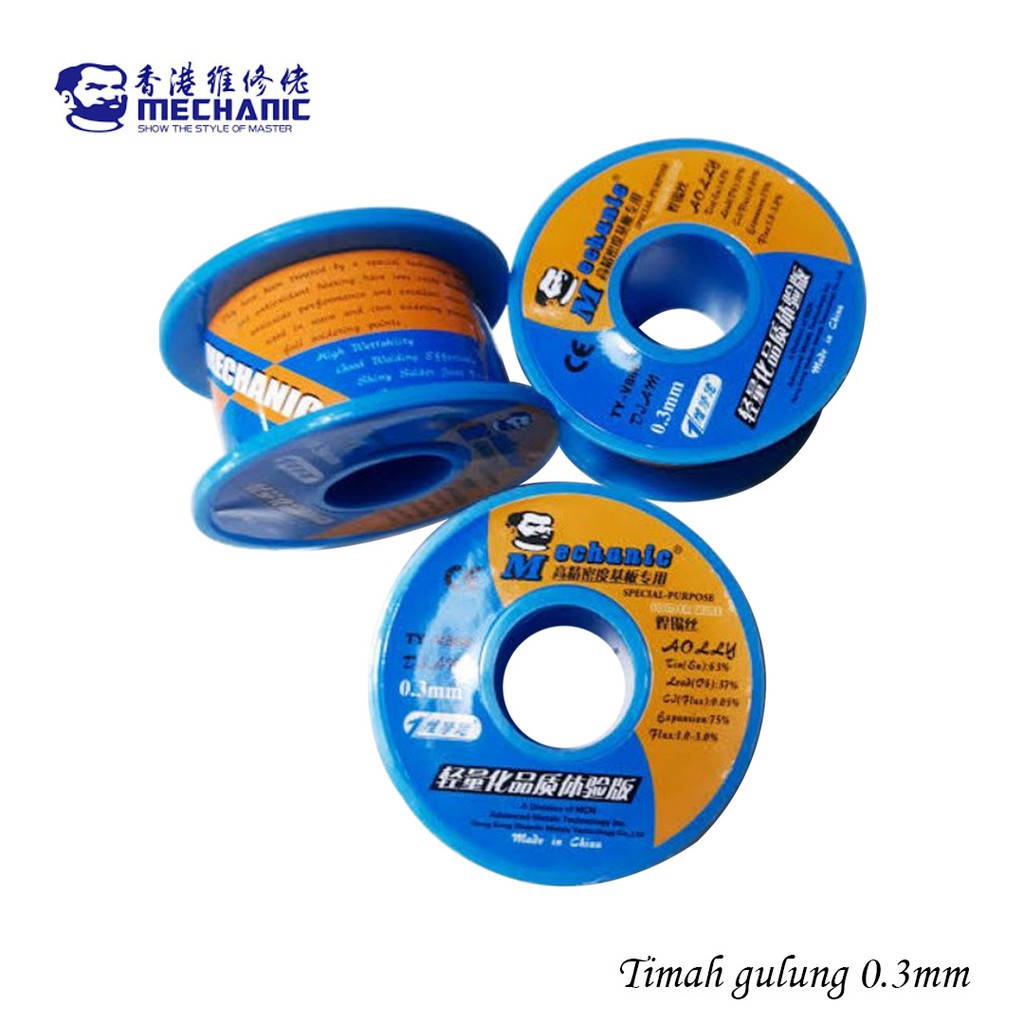 TIMAH GULUNG MECHANIC 0.3 MM / 0.4 MM / 0.6 MM / TENOL