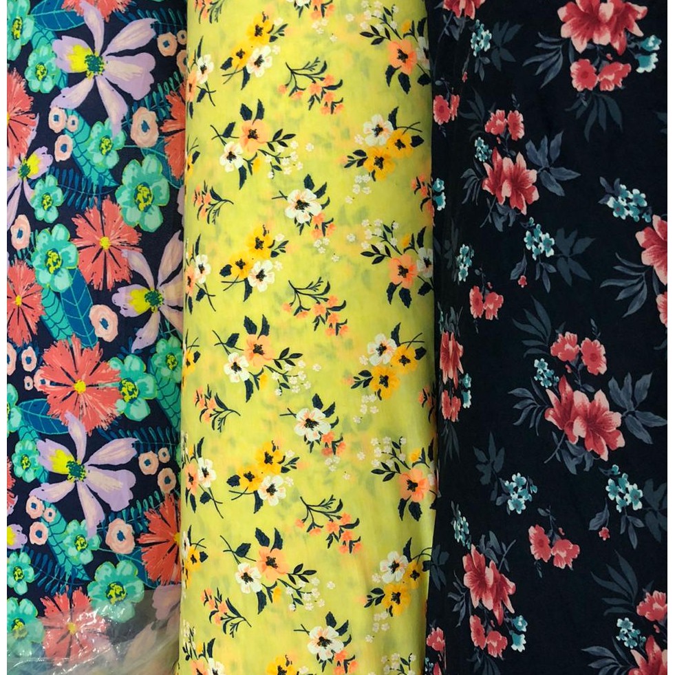 Bahan Kaos Kain Single Knit Cotton Print