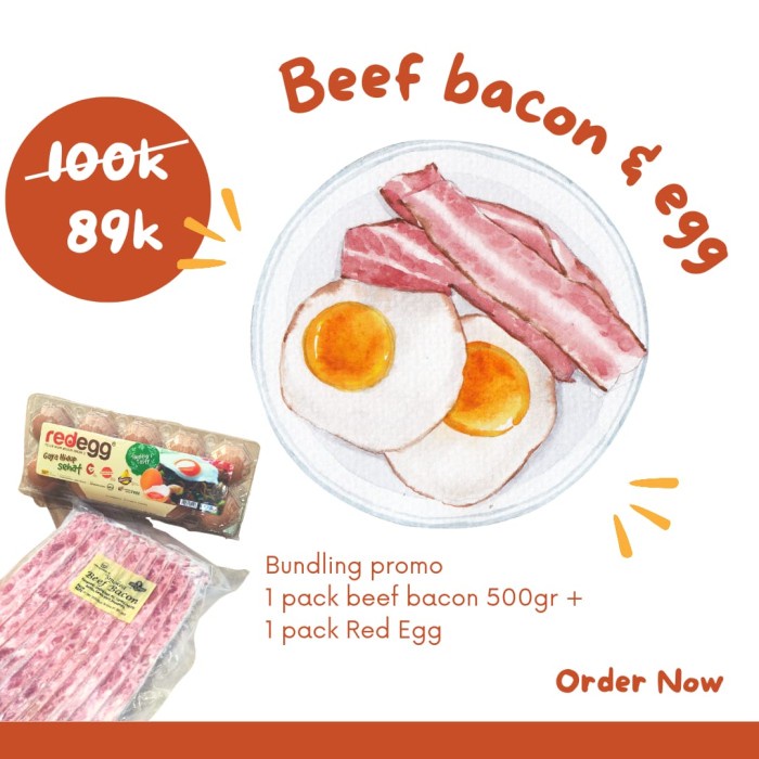 Jual Daging Sapi Asap Smoked Beef Bacon Redegg Shopee Indonesia