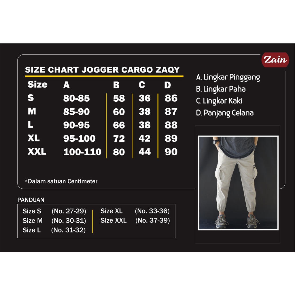 Sirwal Jogger Cargo ZAQY - Zain moslem apparel