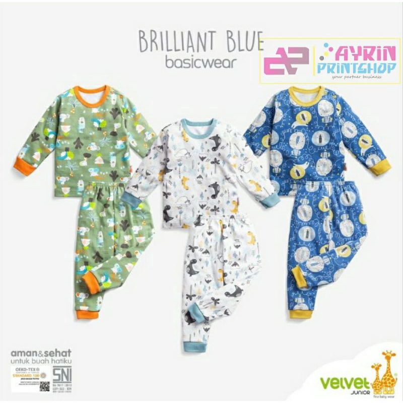 Setelan Baju Panjang Velvet Junior Size XL