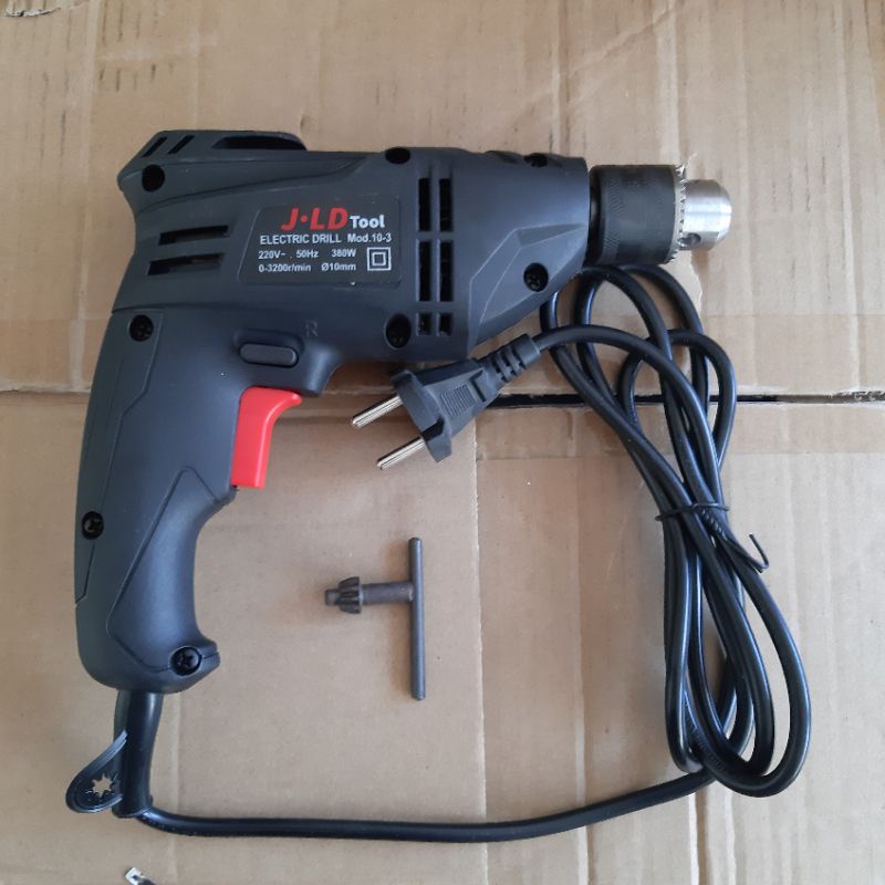mesin bor listrik 10 mm JLD bolak balik bor besi bor kayu bor baja ringan gypsum bor atap gipsum