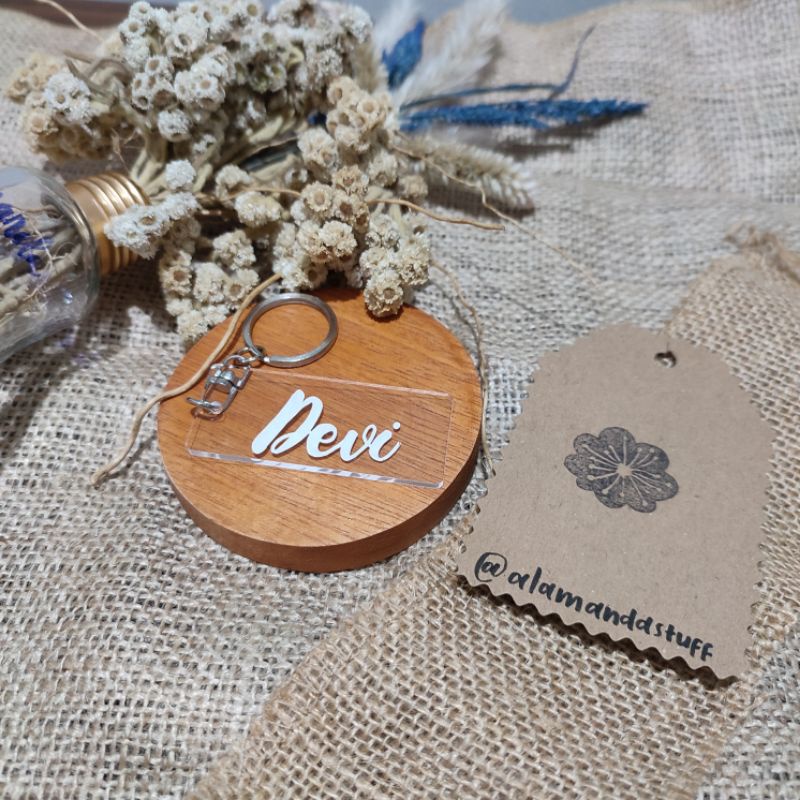 Acrylic Keychain Gantungan Kunci Nama Akrilik Kado Unik Inisial Custom
