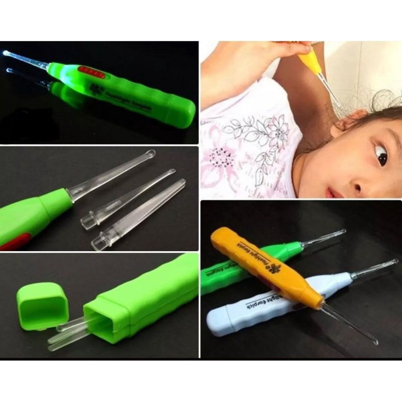 KOREK KUPING LED /EARPICK FLASHLIGHT /EARWAX LIGHT /PEMBERSIH TELINGA LAMPU SENTER