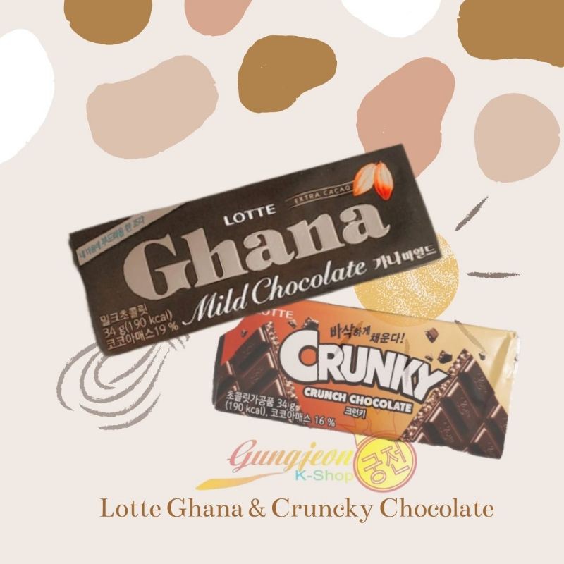 

READY LOTTE GHANA MILD CHOCOLATE LOTTE CRUNKY CHOCOLATE