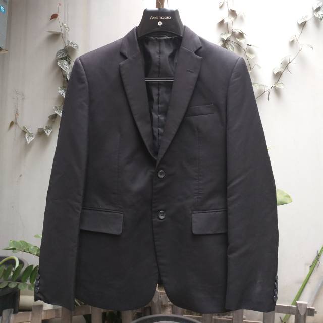 Jas Blazer Tuxedo Hitam Pria Merk Ambrogio Preloved