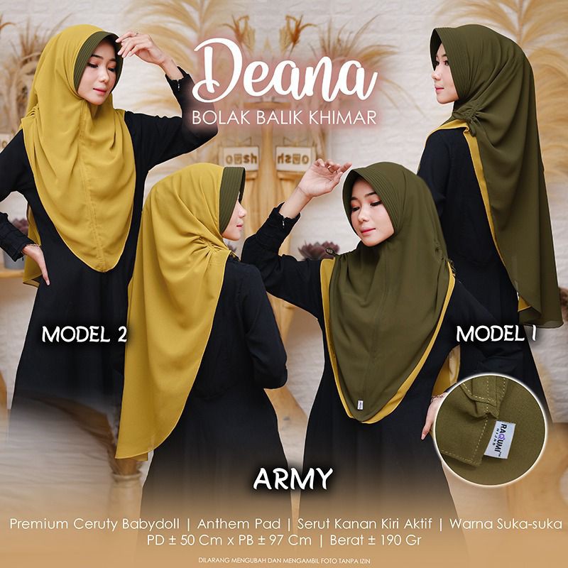Deana bolak balik khimar by raqumi