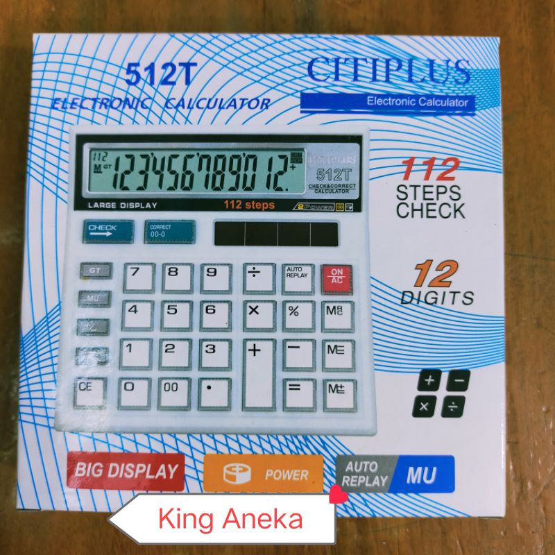 

Kaltulator Citizen 512T Tanggung Model Mika New 12 Digit Bisa Cek Ulang