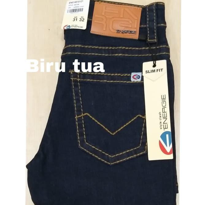 fij7 celana jeans panjang pria slimfit energie import original - biru muda 8qwq
