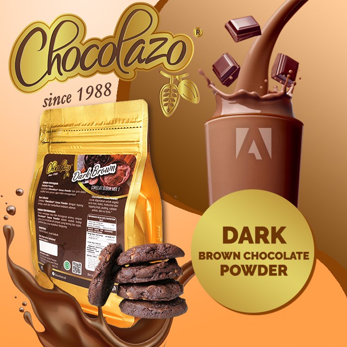 

Dark Brown Chocolate Coklat Bubuk Murni Cocoa Powder untuk Minuman & Kue Chocolazo Cokelat 250g