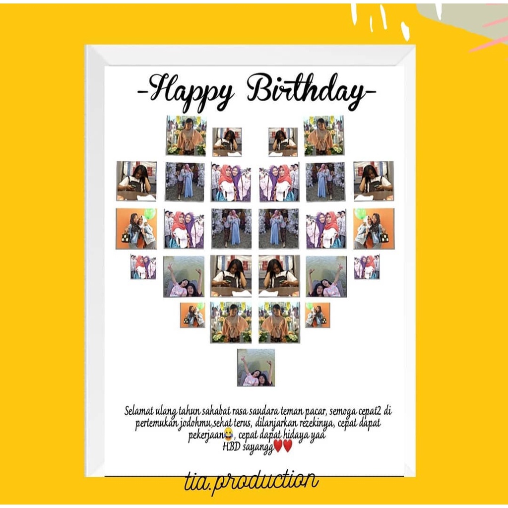 Custom Kado Hadiah Wisuda Anniversay Ulang Tahun Nikah Murah Unik Foto Frame Kaca 5r 10r A4 12r