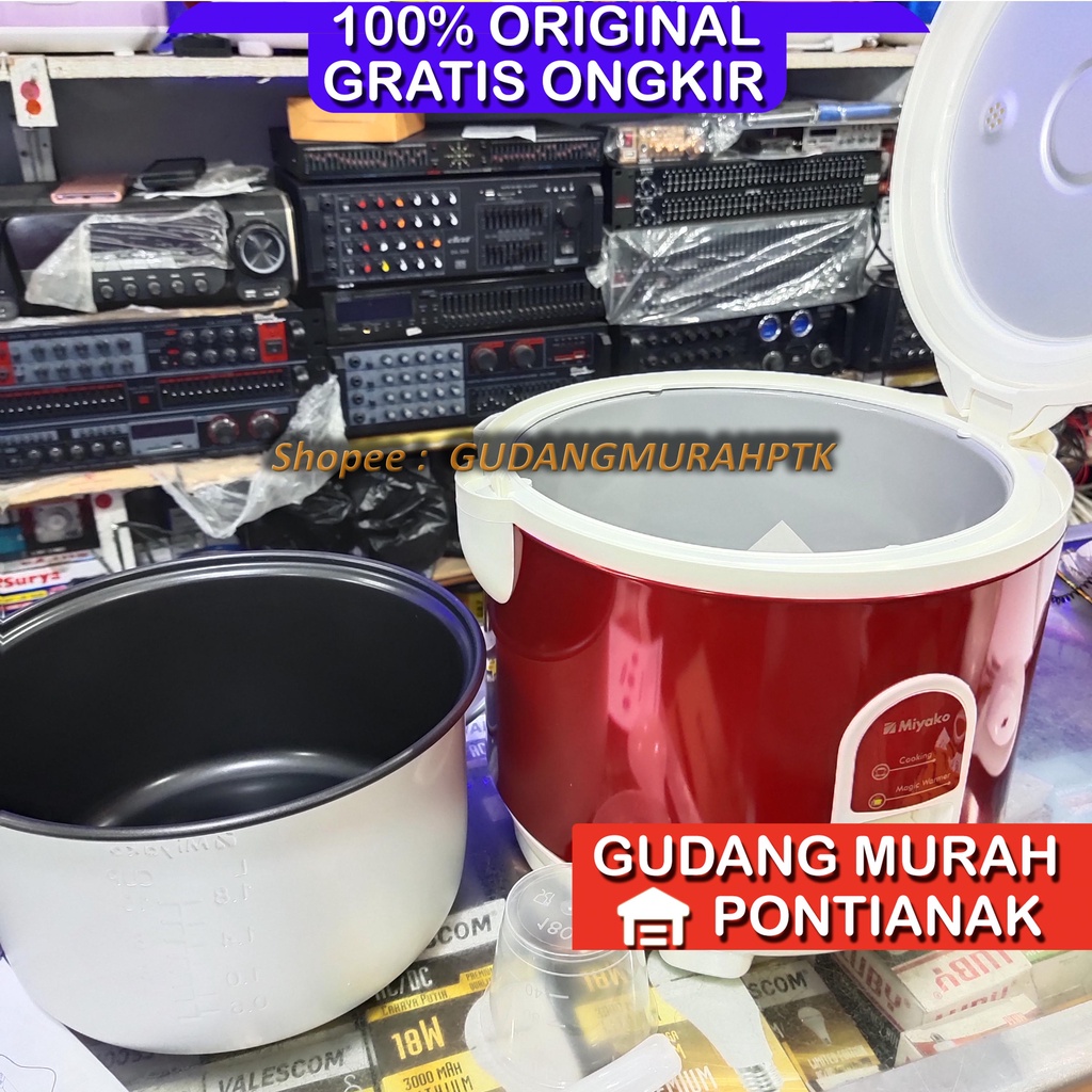 Ricecooker Miyako 528 TS Merah Kilat magicom penanak nasi