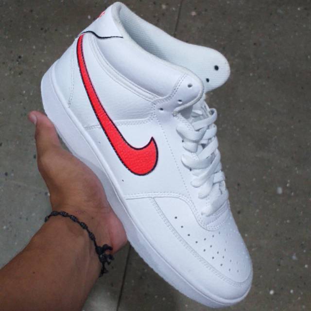 Nike court vision mid white orange