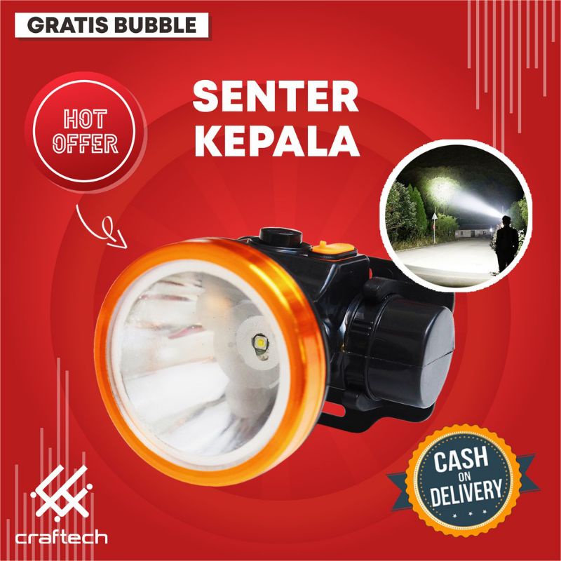 Senter Kepala LED LITHIUM Super Terang - HEADLAMP LITHIUM