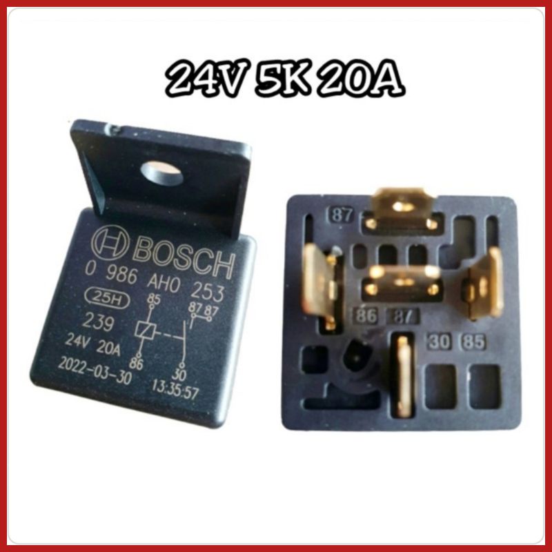 Relay Bosch 24 volt 20A 5K