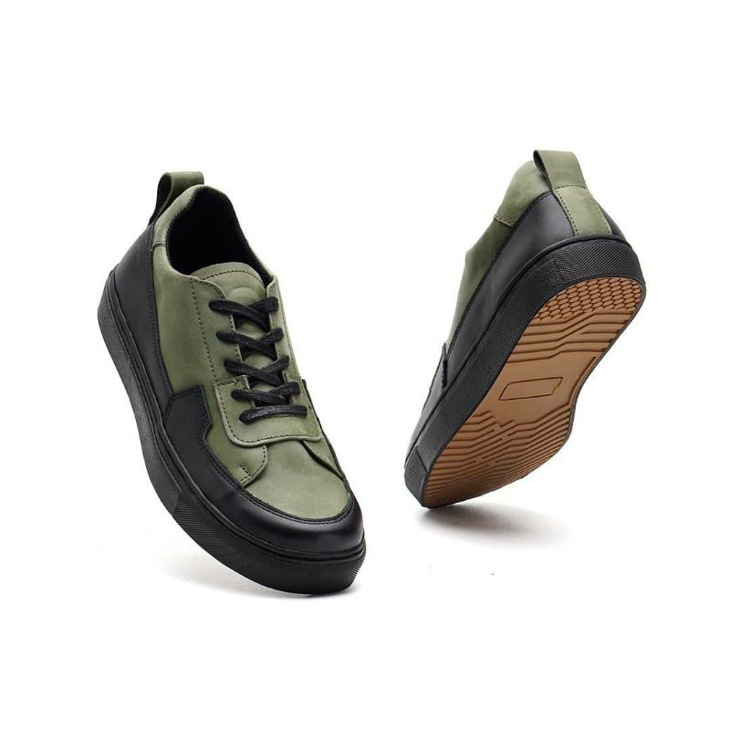 FREDERIK OLIVE x GREATA | Sepatu Sneakers Kulit Asli Pria Casual Santai Bikers Model Exodos57