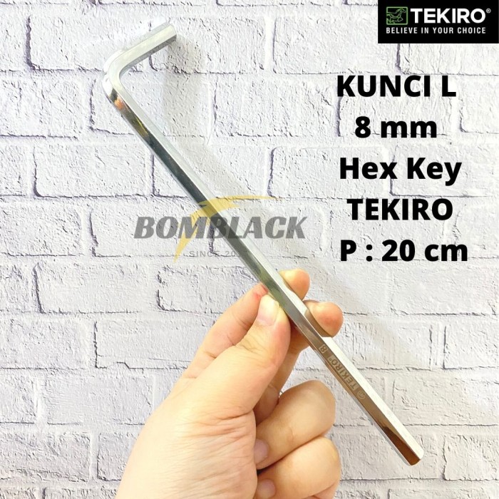 TEKIRO Kunci L 8 mm Panjang Satuan 8mm Hex Key Long