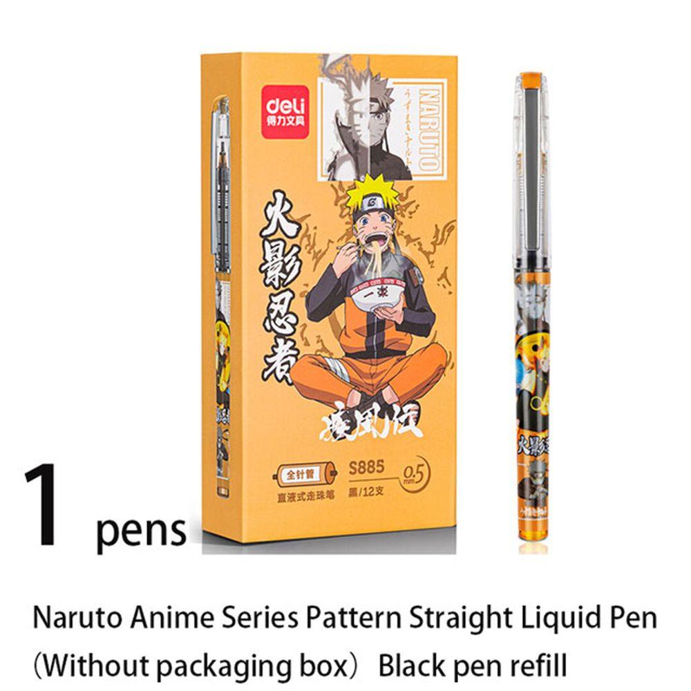 AUGUSTINA Naruto Gel Pen Siswa Kartun Anime Perlengkapan Menulis Hadiah Ulang Tahun Alat Tulis Gambar Anime Signature Gel Pulpen