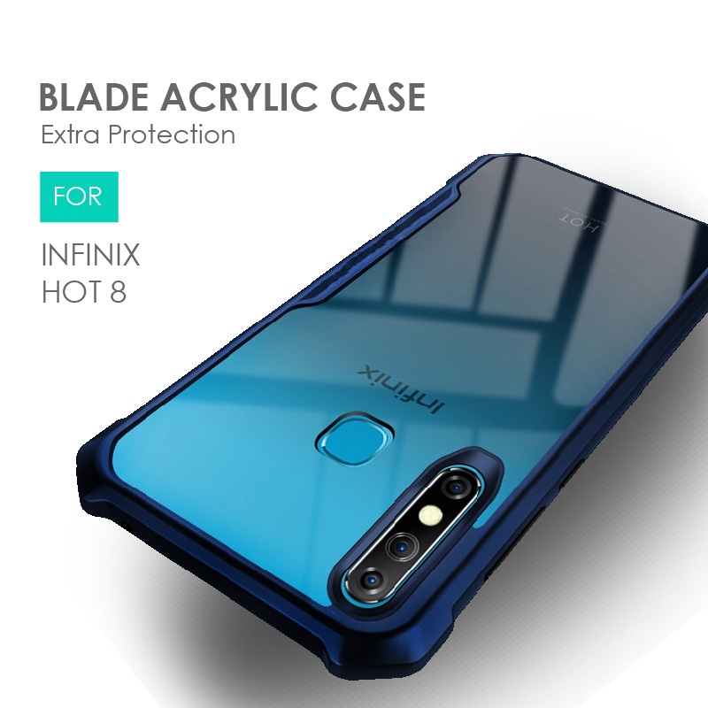 BLADE ACRYLIC CASE Transparan INFINIX HOT 10S NOTE 8 NOTE 10 NOTE 10 PRO SMART 4