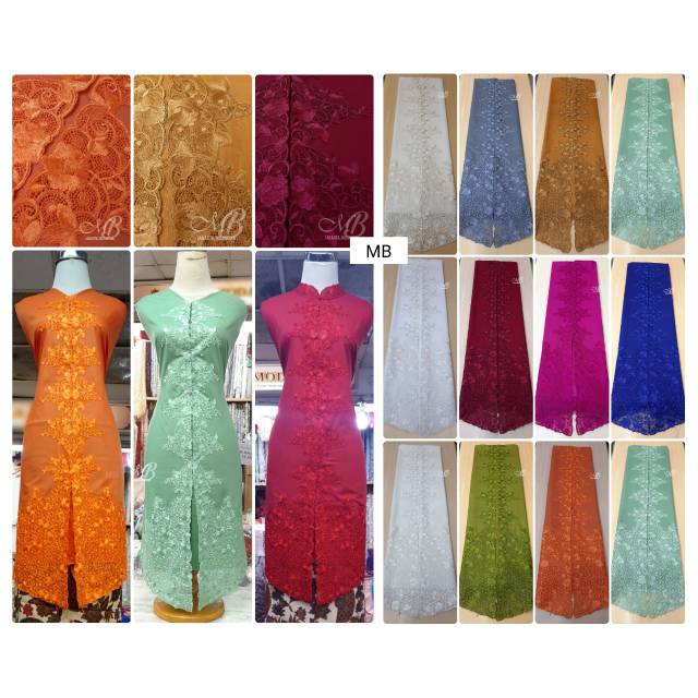 Kebaya pola bordir,bahan kattun ballotelly,khas INDONESIA