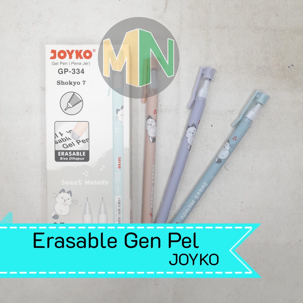 

Gel Pen Eraseable Joyko Shokyo 7 Hitam Bisa Dihapus GP-334 0.5 mm