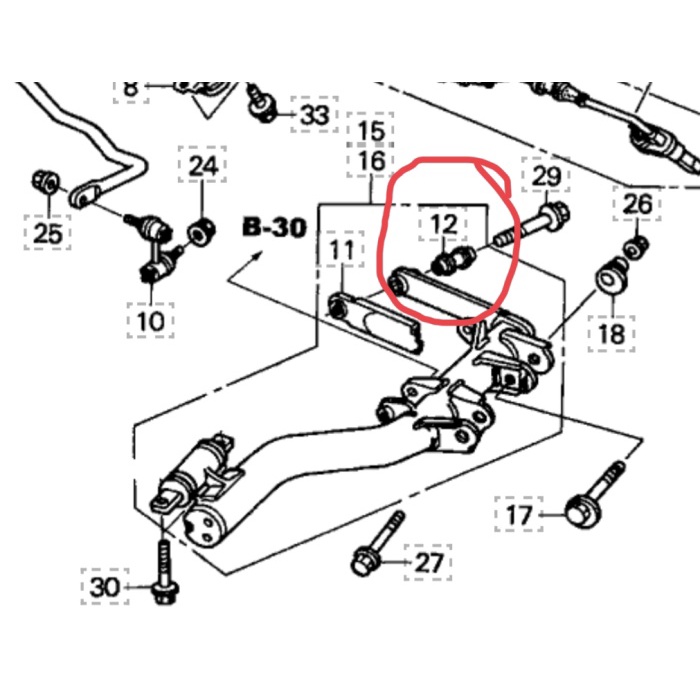 (100% QUALITY ) Bush Lower Arm Belakang Odyssey 2004-2007 Odyssey RB1 Bagus