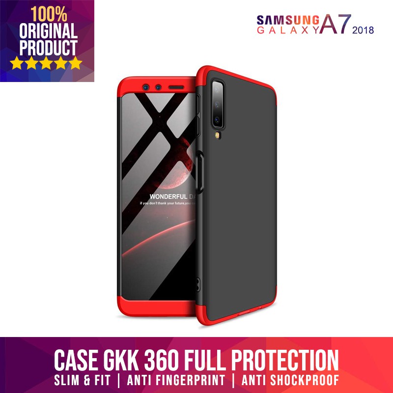 Case Samsung Galaxy A7 2018 GKK 360 Hardcase Depan Belakang Casing Full Cover Protection