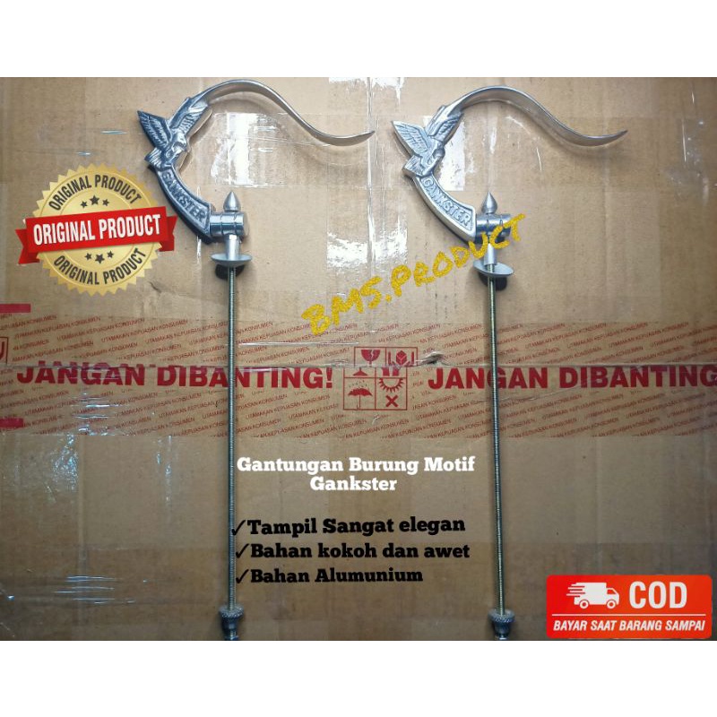 Gantungan Sangkar burung motif Gankster / gantungan sangkar burung