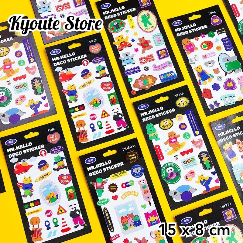 

Sticker Sheet Dekorasi Cute Animal Activity Dekorasi Scrapbook DIY Journal Planner Bujo Hiasan Case HP