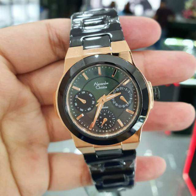 JAM TANGAN WANITA ALEXANDER CRISTIE ORIGINAL AC 2224 KERAMIK GARANSI/ALEXANDRE CHRISTIE CEWEK 2224