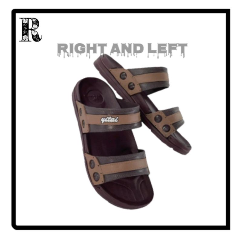 Sandal Karet Yitai Selempang Dua | Sandal Jelly Pria Karet | Sandal Karet Pria Murah | Sandal Yitai 