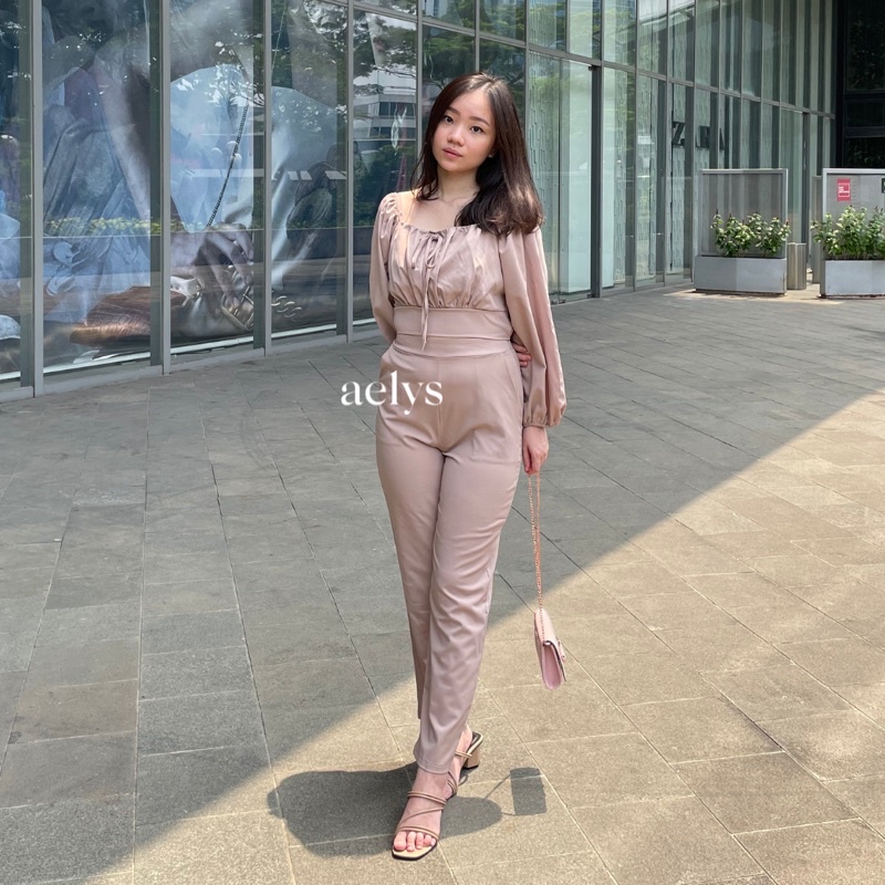 Nara Set (Set Wanita / Atasan Top Wanita / Celana Panjang Wanita / Korean Set / Baju Korea)
