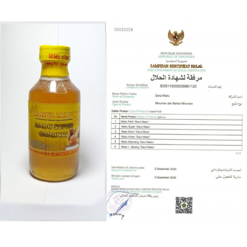 

MADU SUPER ASLI 100% (Beepollen + Propollis + RoyalJelly) kemasan 150ml + Bonus Masker