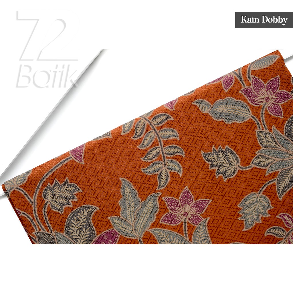 KAIN BATIK PREMIUM Bahan Dobby Dobi Dobbi Dolbi Motif Parang Coklat Orange Oranye 724852 Cap 72 Jarik Jarit Samping Kebat Panjang Batik Dobby Modern Premium Bahan Seragam Batik Pernikahan Kantor Keluarga Murah Kamen Jadi Batik Bali Lembaran