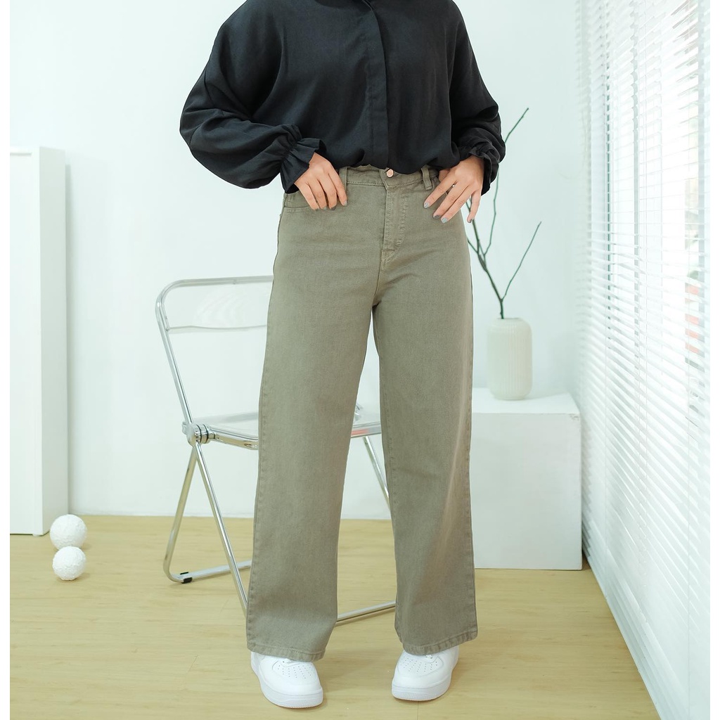 CELANA WANITA - CLIDE PANTS - CELANA JEANS - KOREAN STYLE