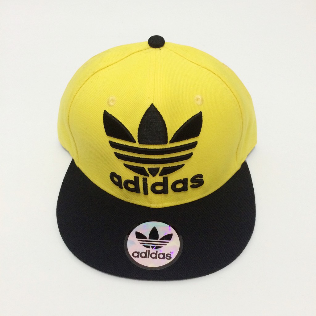 Topi Snapback Adidas Kuning Hitam Bordir Hitam import murah