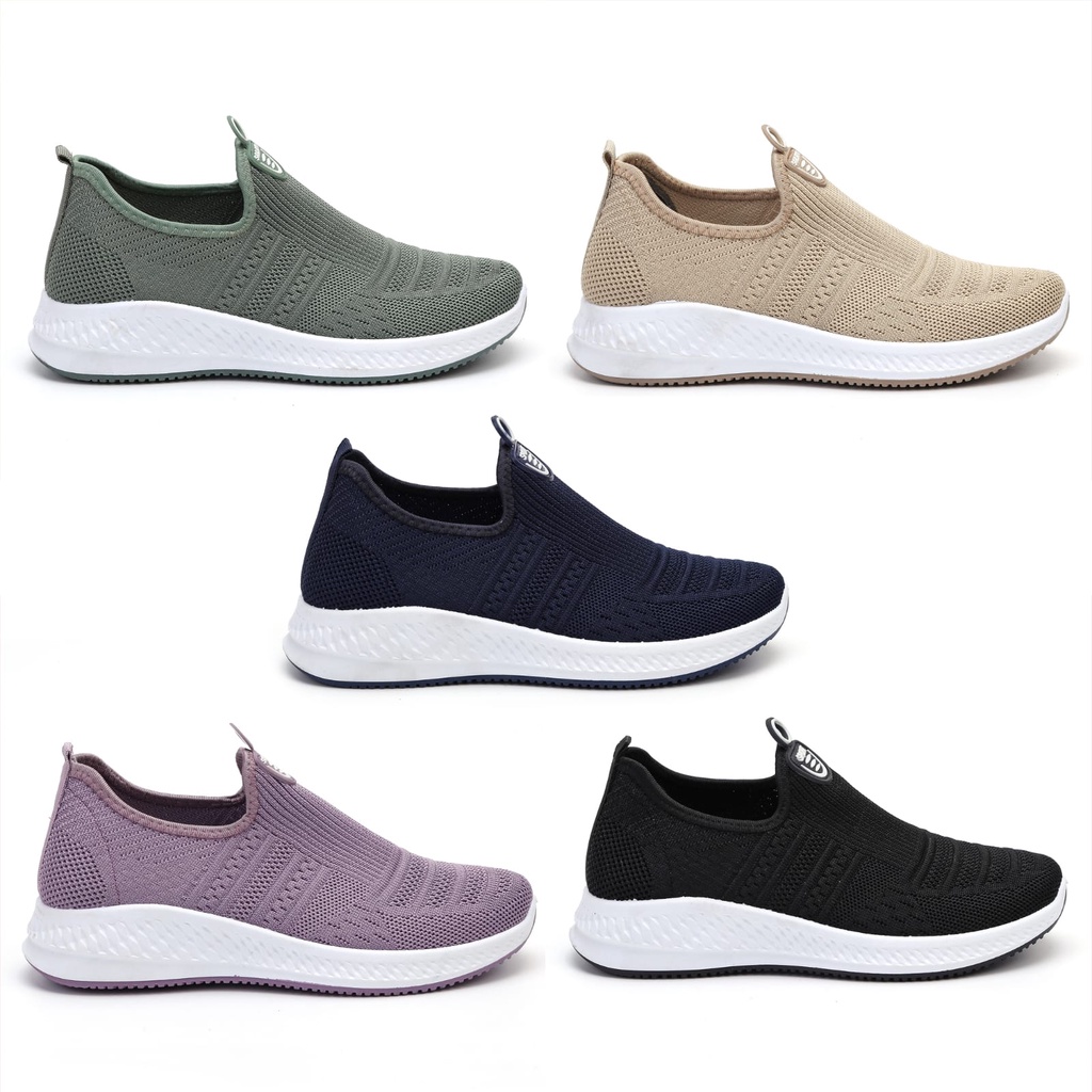 Sneakers Slip On Sepatu Wanita Canvas Import Terkini 852