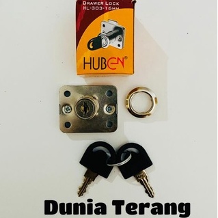 Kunci Laci HUBEN 303 Lubang 16mm - Drawer Lock 16 mm Kunci Lemari Kunci Pintu Loker - HL-303-16mm